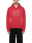 Sunfade Two-way Zipper Boxy Fleece Hoodie
