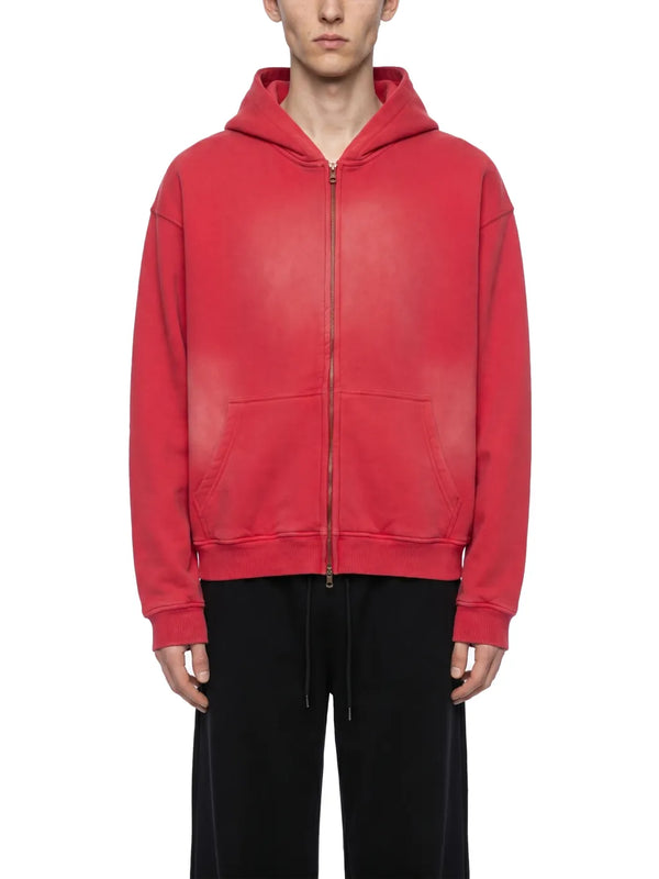Sunfade Two-way Zipper Boxy Fleece Hoodie
