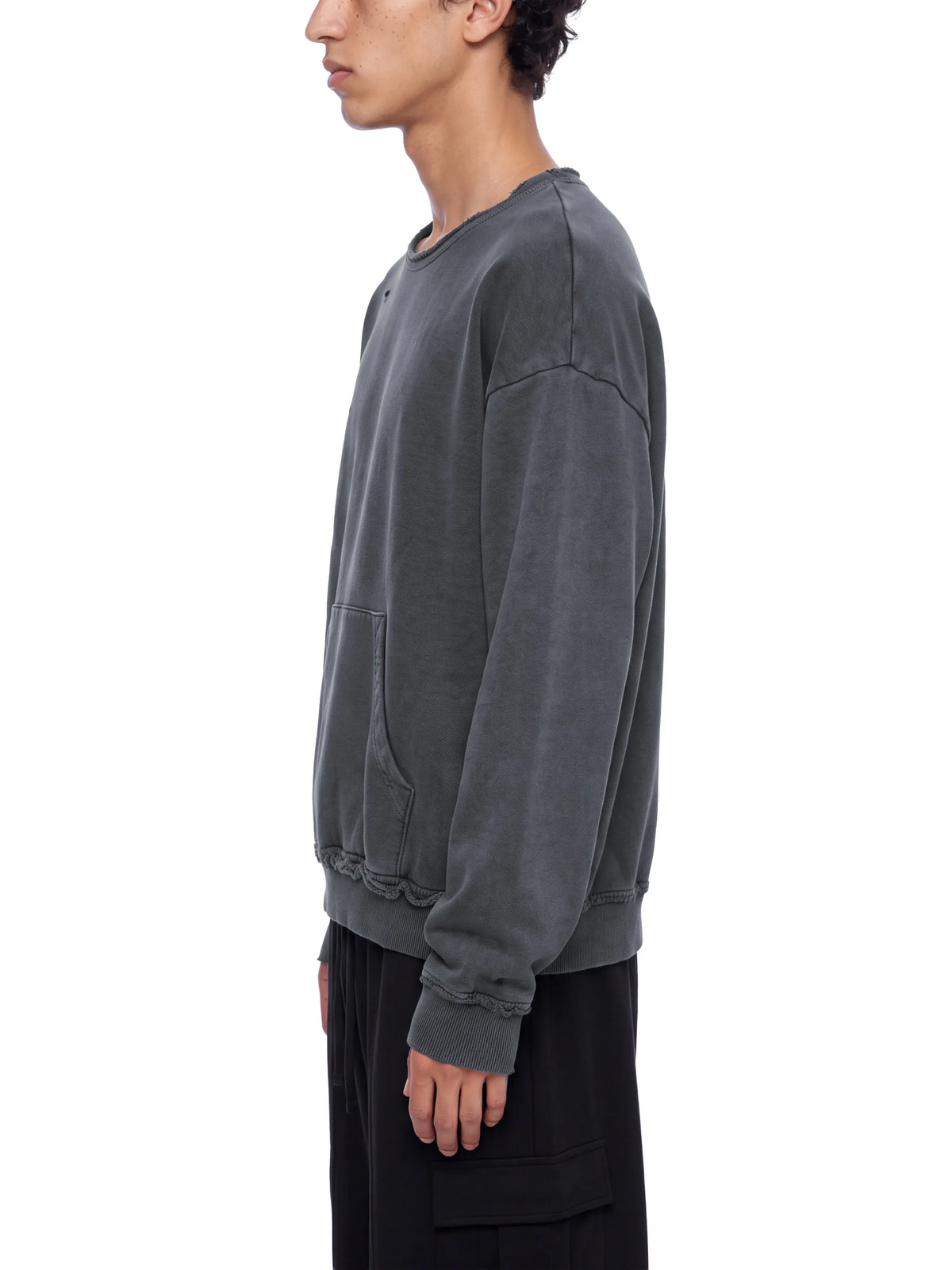 Unisex-Raw-Edge-Crewneck-Sweatshirt-Customisable-mens-womens-pink-black-gray-white