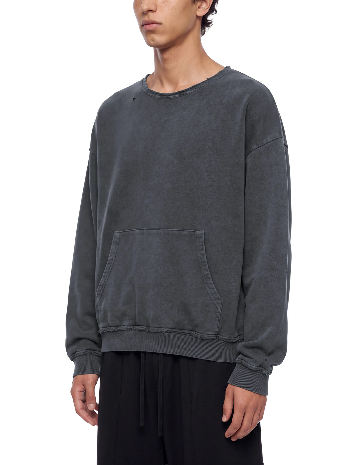 Unisex-Raw-Edge-Crewneck-Sweatshirt-Customisable-mens-womens-pink-black-gray-white