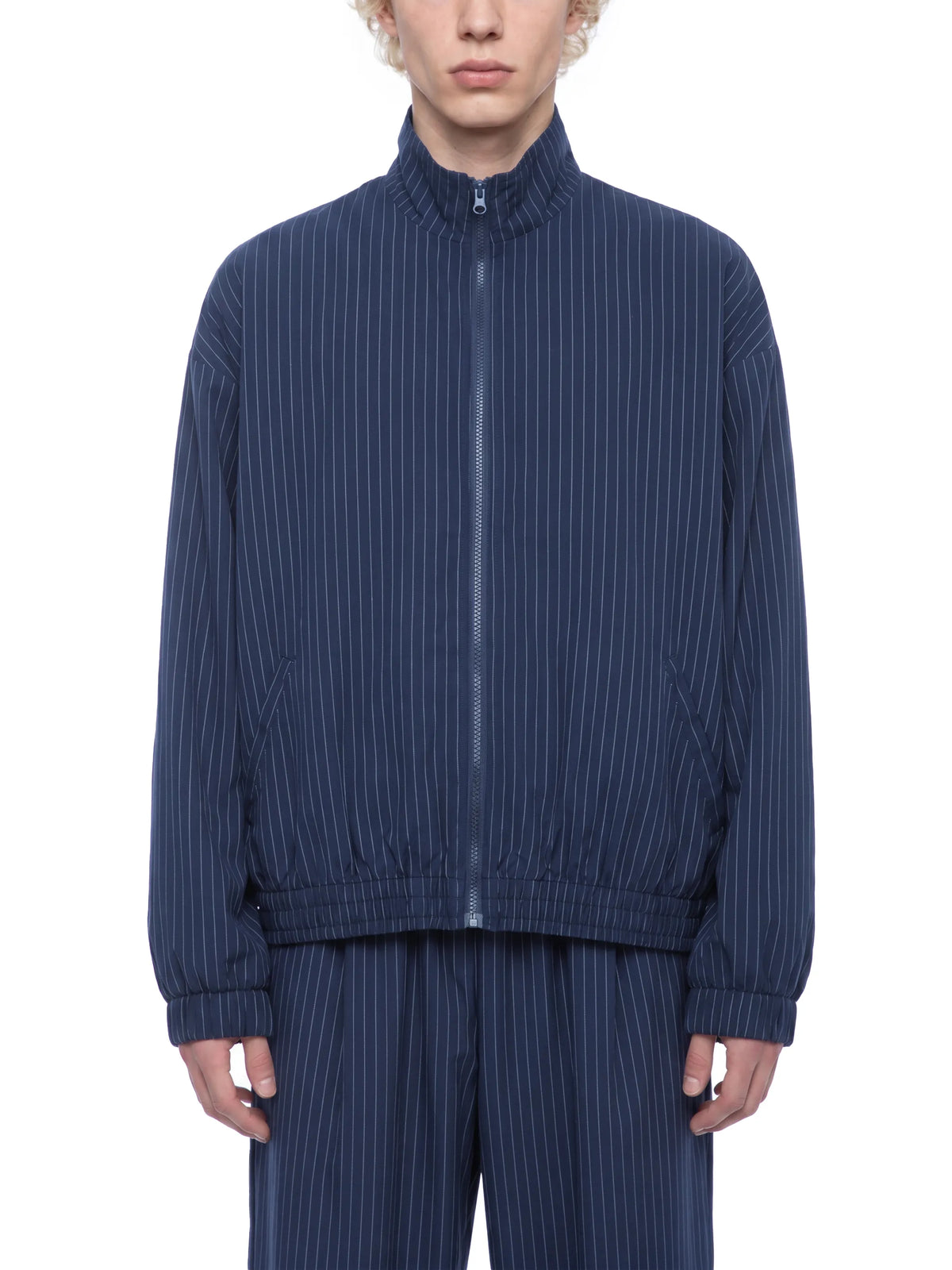 Unisex-Striped-Full-Zip-Track-Jacket-mens-womens-navy-white-gray-black-customisable