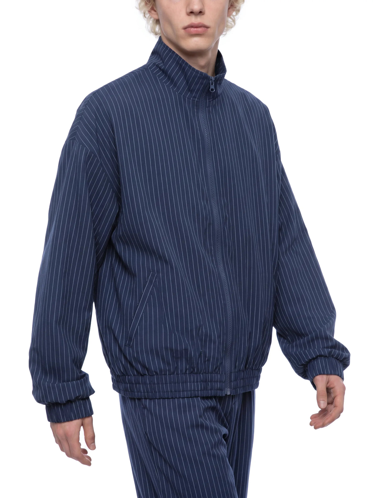 Unisex-Striped-Full-Zip-Track-Jacket-mens-womens-navy-white-gray-black-customisable