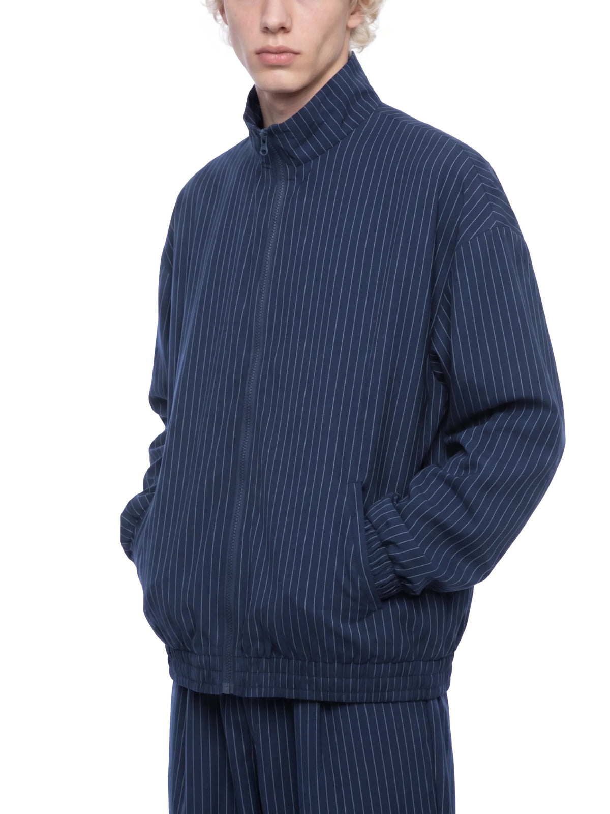 Unisex-Striped-Full-Zip-Track-Jacket-mens-womens-navy-white-gray-black-customisable