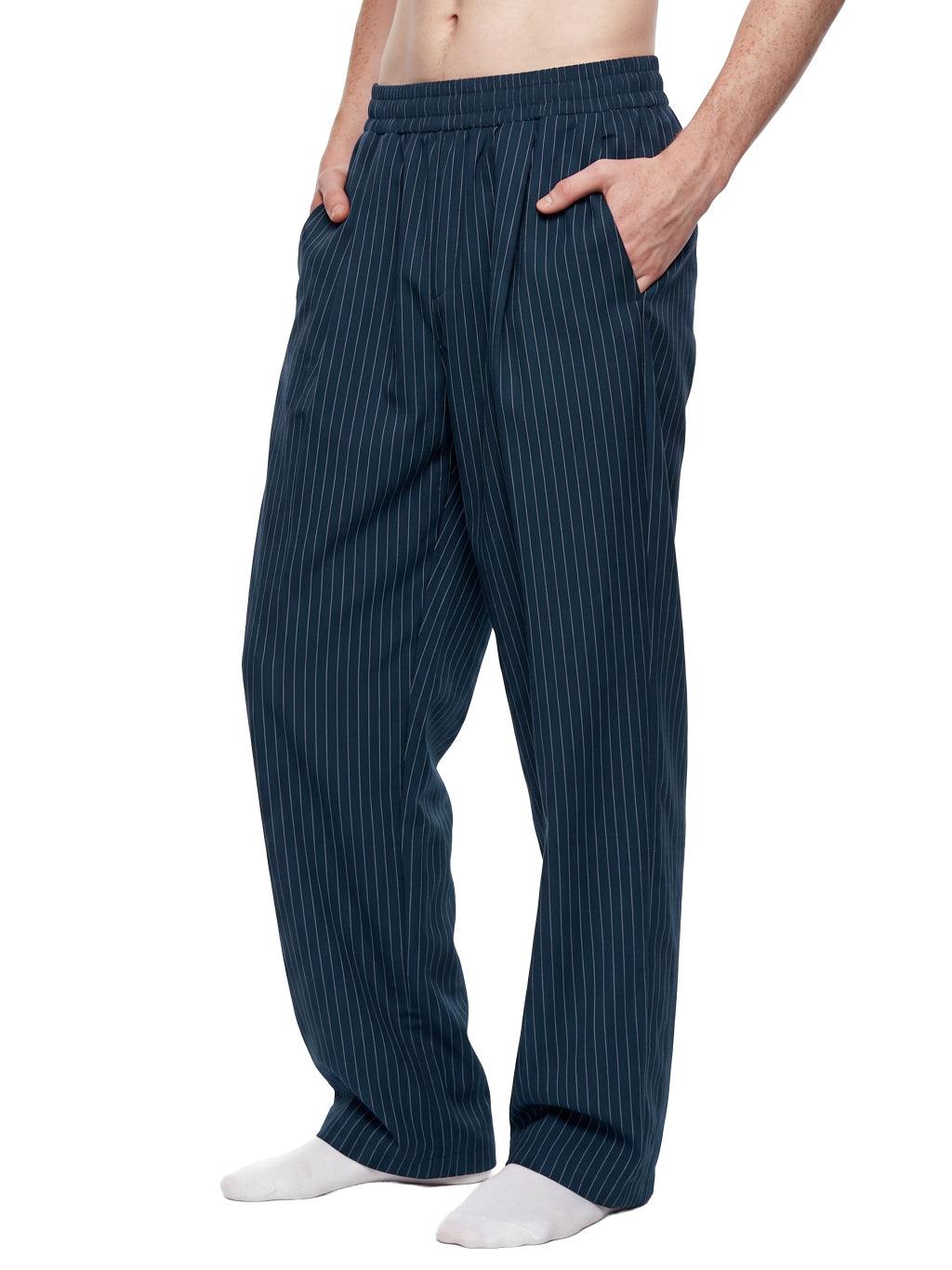 Unisex-Striped-Pleated-Pants-unisex-mens-womens-navy-white-gray-black