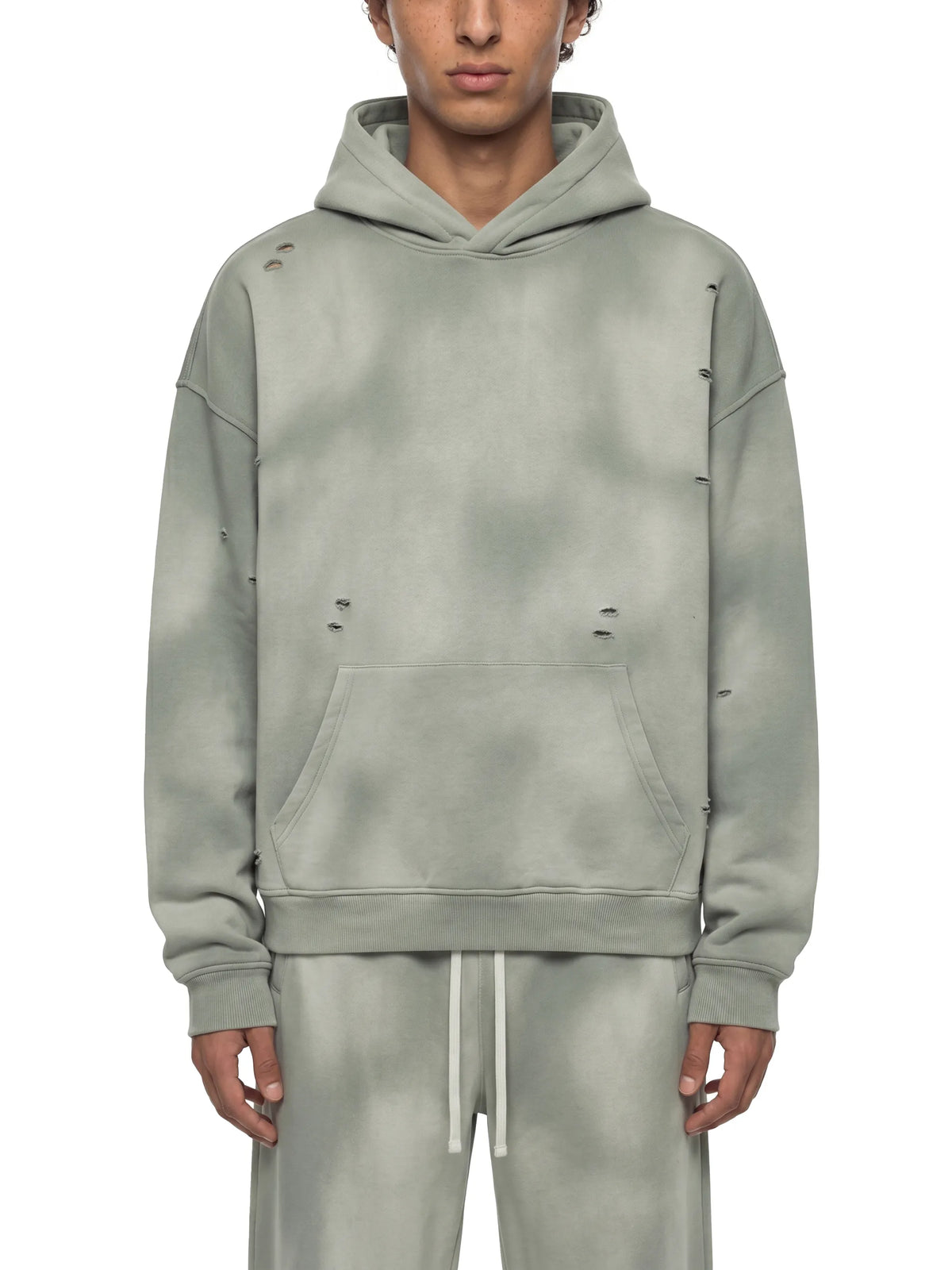 Unisex-Sunfade-Frayed-Fleece-Hoodie-in-green-black-blue-white-brown-coffee-customisable