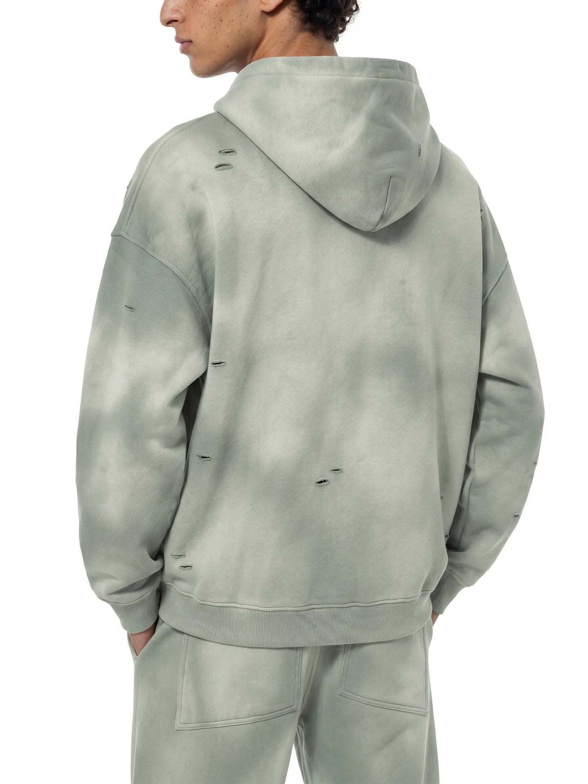 Unisex-Sunfade-Frayed-Fleece-Hoodie-in-green-black-blue-white-brown-coffee-customisable
