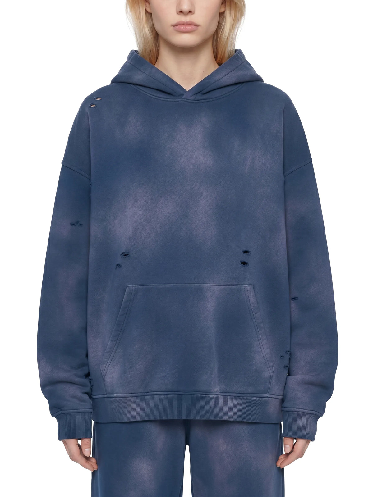 Unisex-Sunfade-Frayed-Fleece-Hoodie-in-green-black-blue-white-brown-coffee-customisable