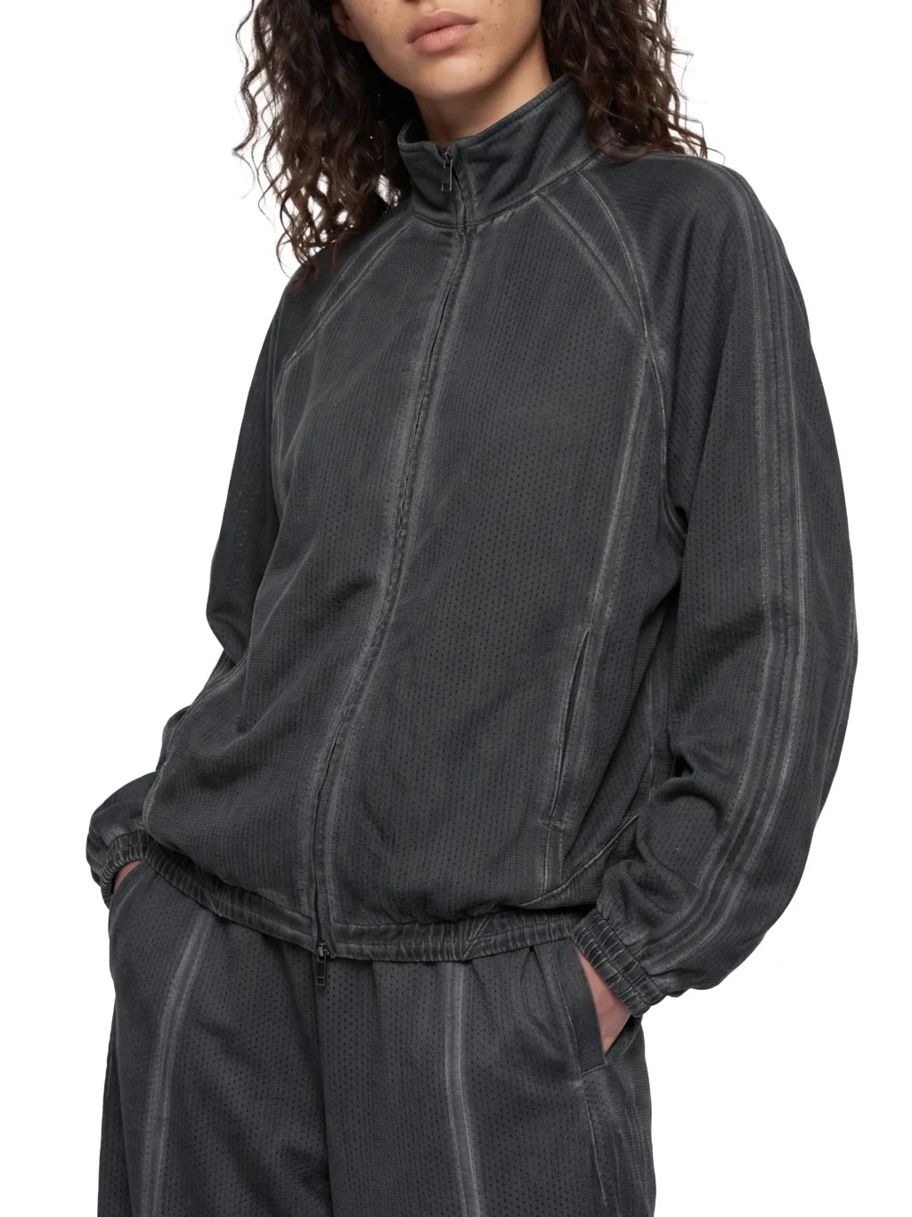 Unisex-Vintage-Wash-Full-Zip-Mesh-Jacket-mens-womens-tracksuit-set-gymwear-blak-gray-customisable
