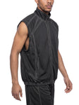 Unisex-Vintage-Wash-Mesh-Full-Zip-Vest-mens-womens-dark-graycustomisable-matching-set-gillet-tank-top-gymwear
