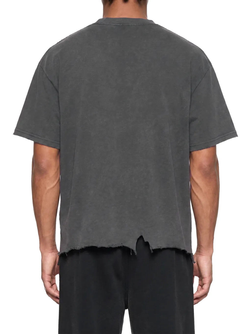 Vintage-Wash-Boxy-Distressed-Hem-T-shirt-mens-womens-unisex-cotton-in-blackwhite-gray-customisable