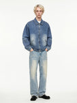 Vintage Wash Zip Up Denim Jacket – Customisable