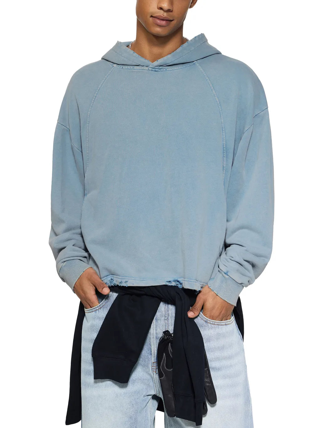 mens-womens-unisex-Vintage-Washed-Frayed-Hem-Hoodie-in-blue-dark-gray-white-black-customisable