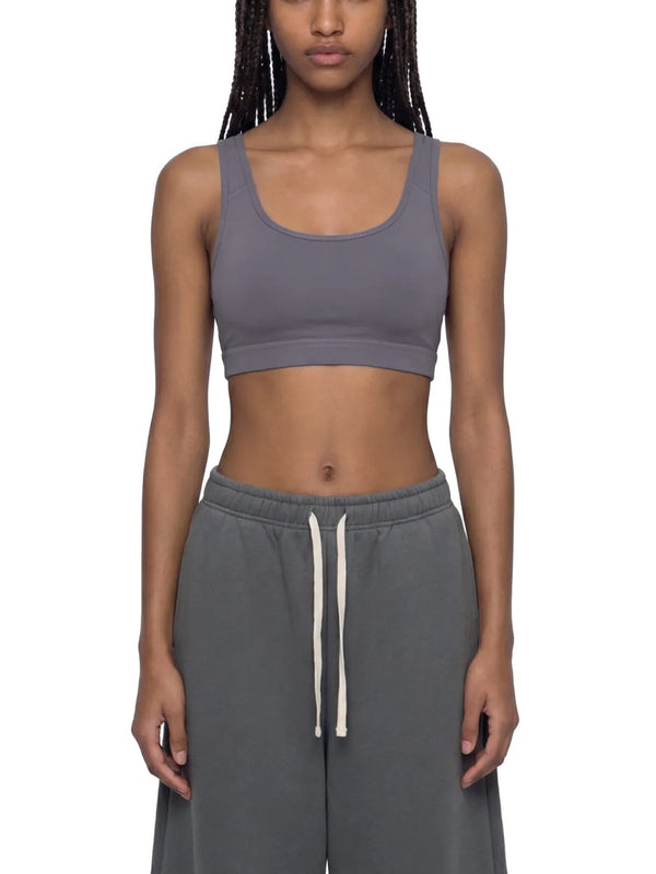 Cropped Sports Bra worn with matching activewear set