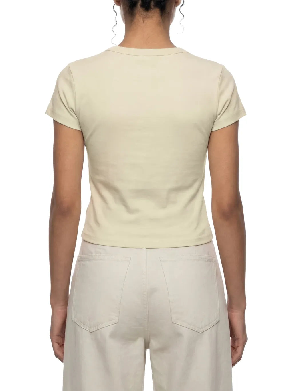 Women's-Cropped -T-Shirt-khaki-black-cream-white-apricot-navy-customisable