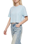 Women's-Mineral-Wash-Cotton-Crop-T-Shirt-in-black-white-blue-navy-pink-customisable