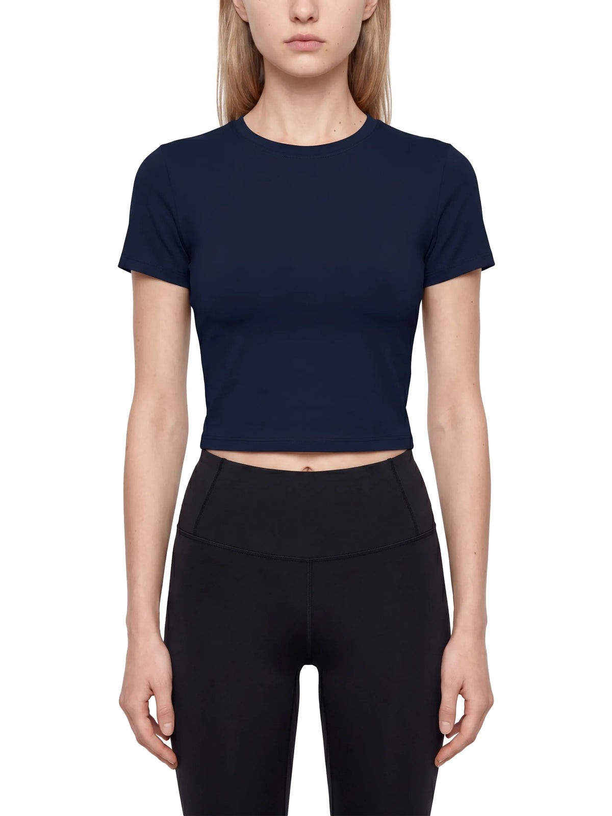 Performance Crop T-Shirt in white - front view