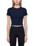 Performance Crop T-Shirt in white - front view