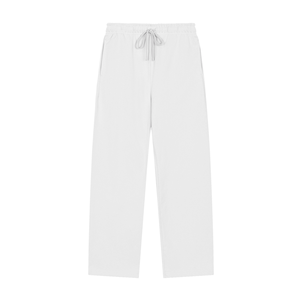Solid Color Straight-Leg Sweatpants