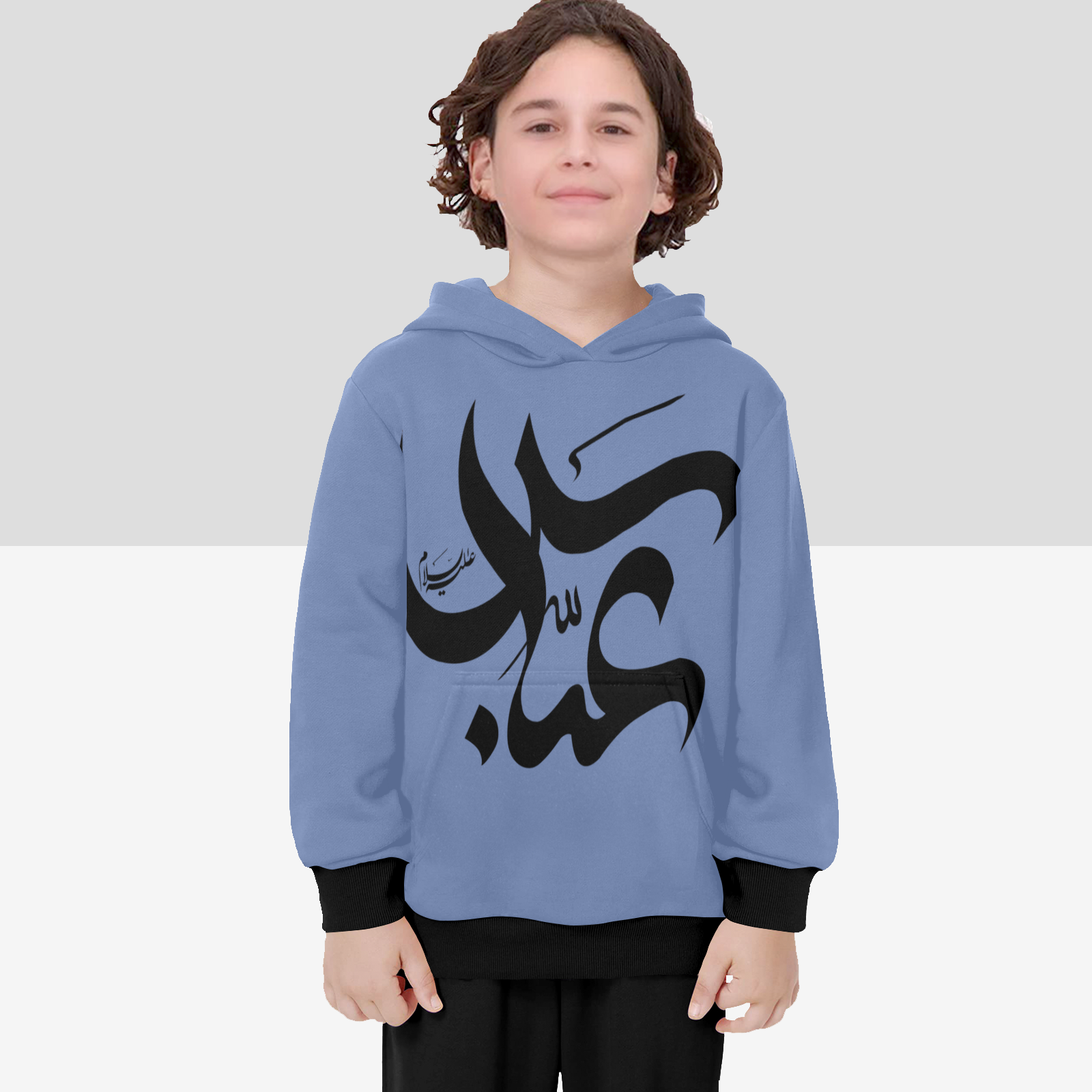 boys-hoodie-with-313-abbas-arabic-text-print-in-black-white-blue-light-blue-yellow-grey-shia-islam