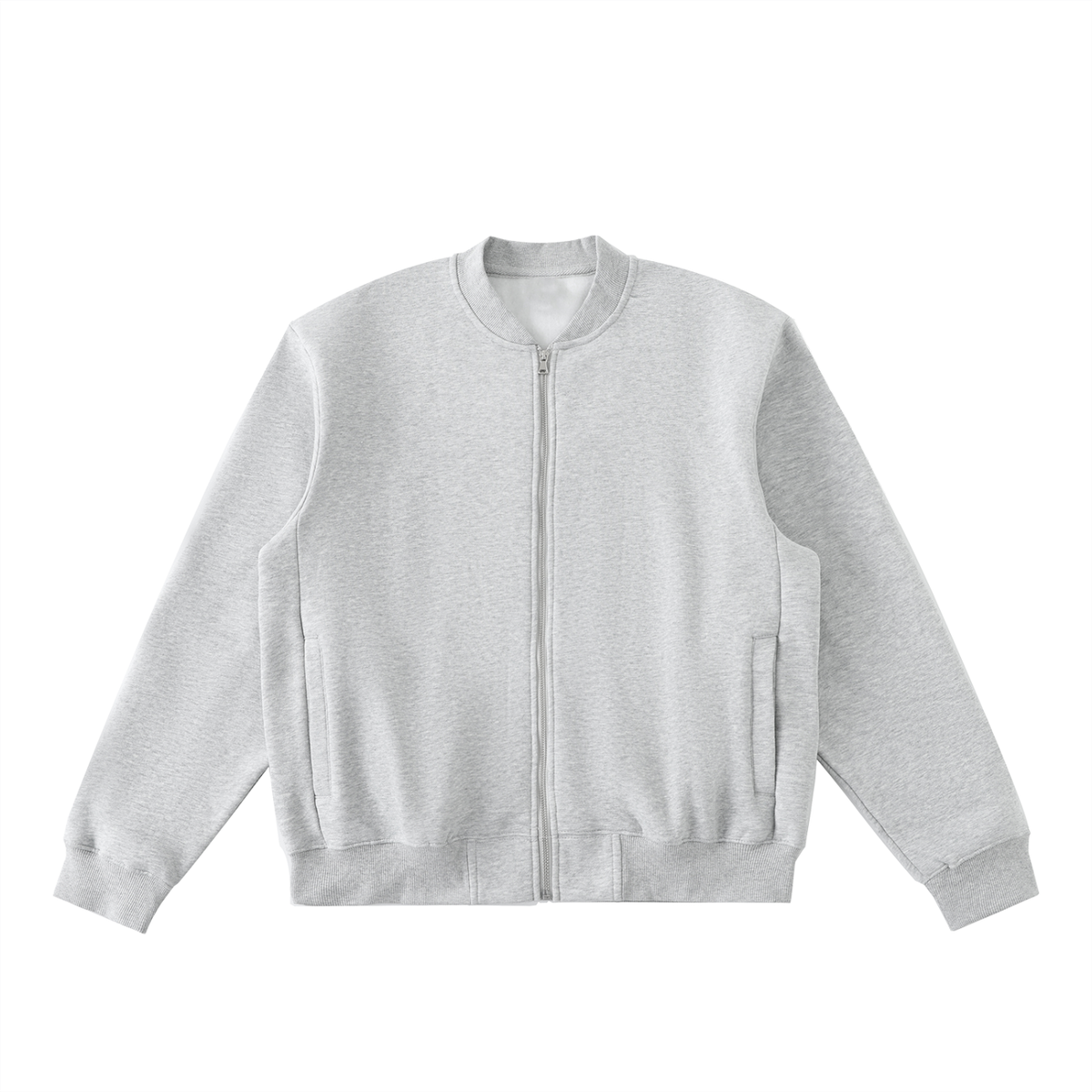 Essential Zip-Up Fleeced Varsity Jacket – Customisable