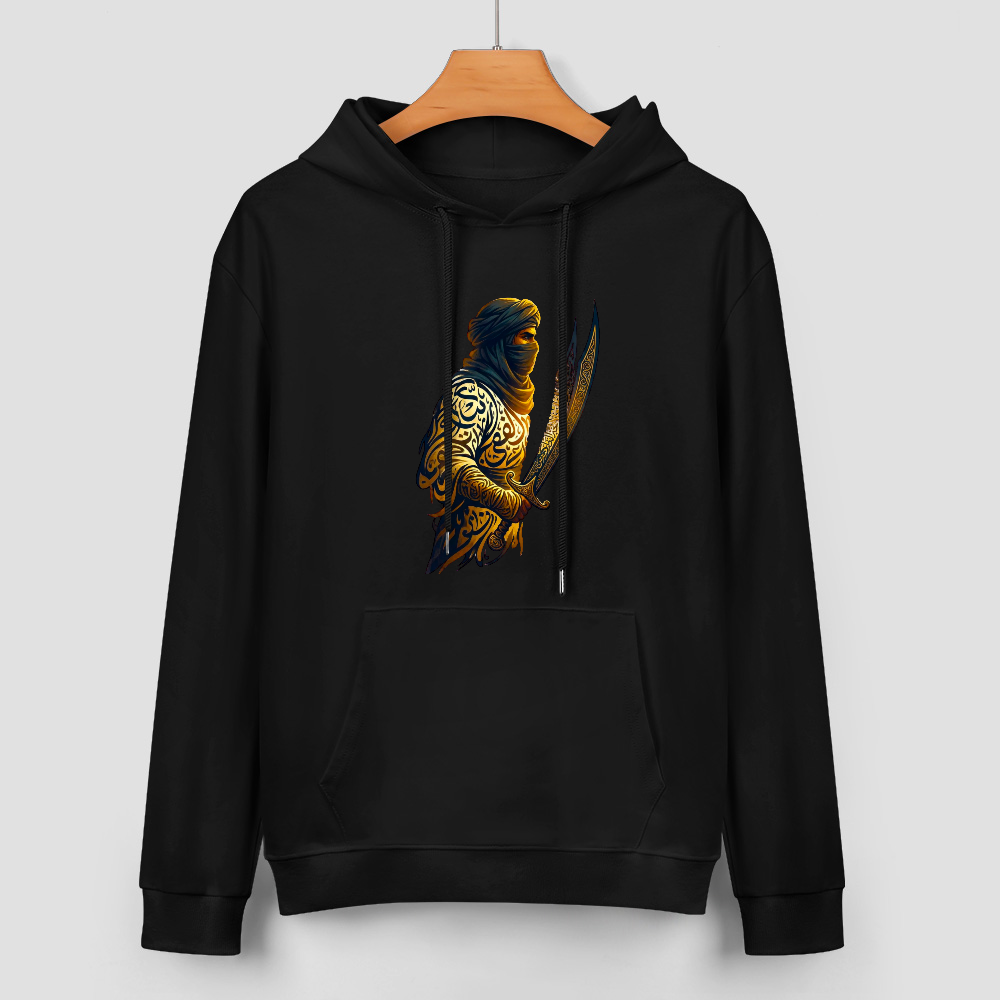 mens-cotton-hoodie-with-ali-warrior-haider-print-in-black-white-magenta-crimson-grey-navy-greyblue-apricot-bordeux-purple