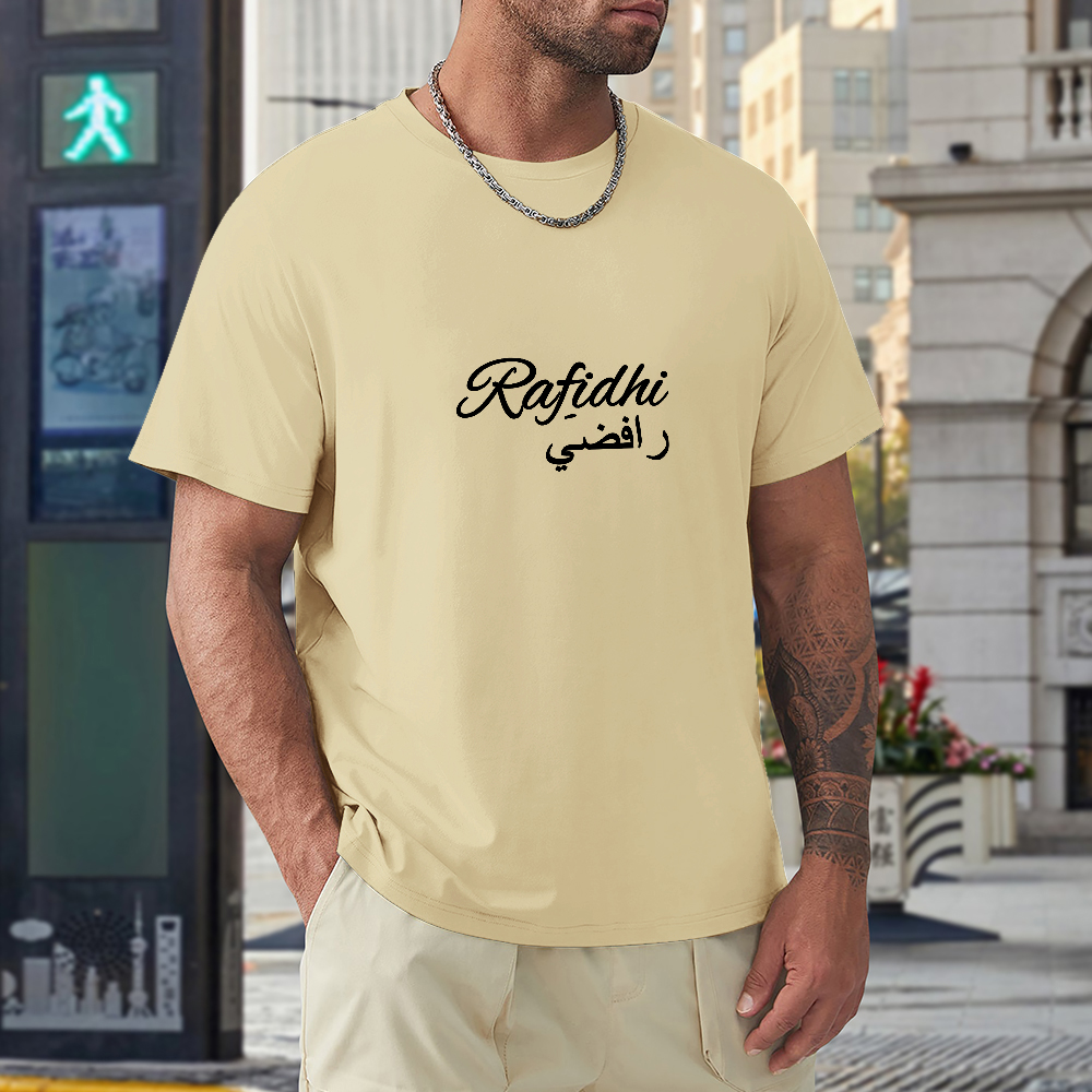 men's-loose-fit-cotton-t-shirt-with-rafidhi-in-black-yellow-white-blue-darkblue-grey-pink-greyblue-purple-maroon-coffee-brown-apricot