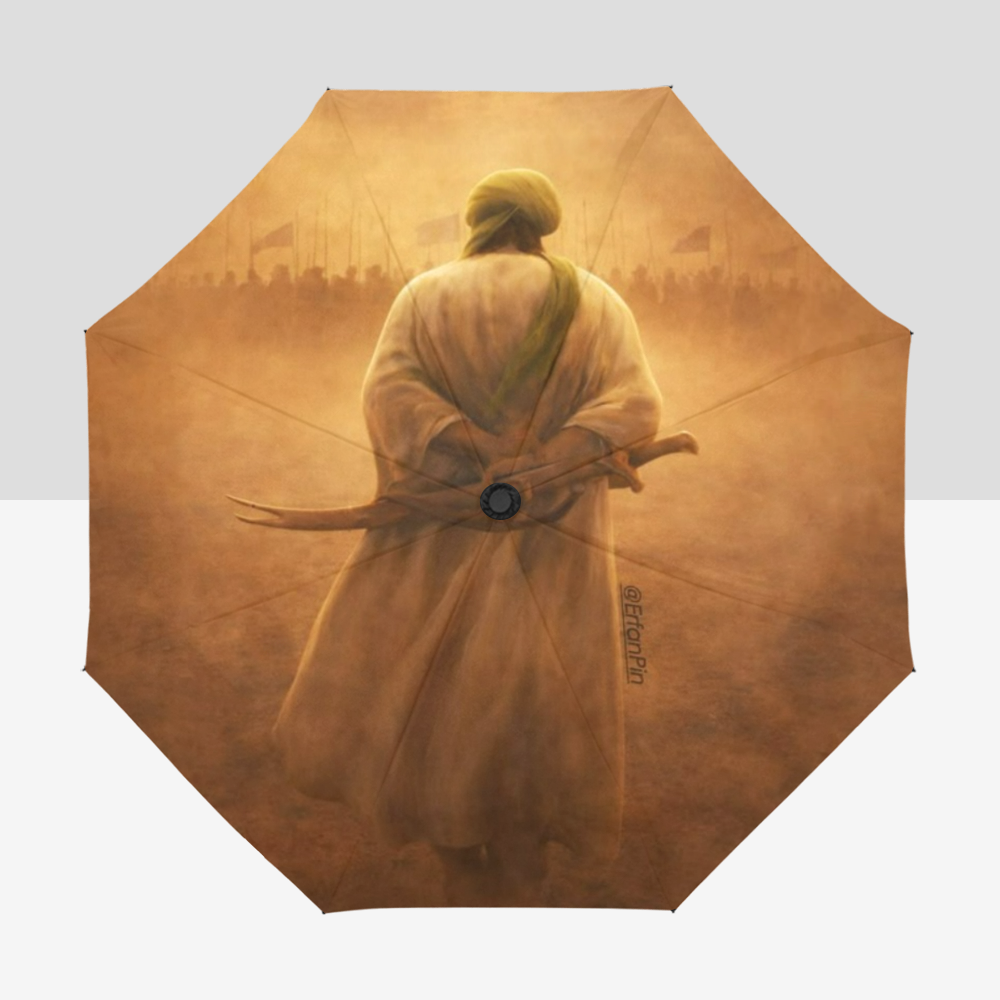 self-folding umbrella-with-haider-ali-shia-islam-print