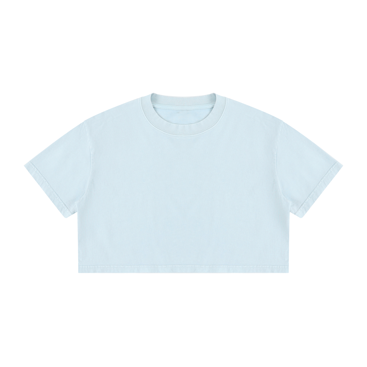 Women's Mineral Wash Cotton Crop T-Shirt