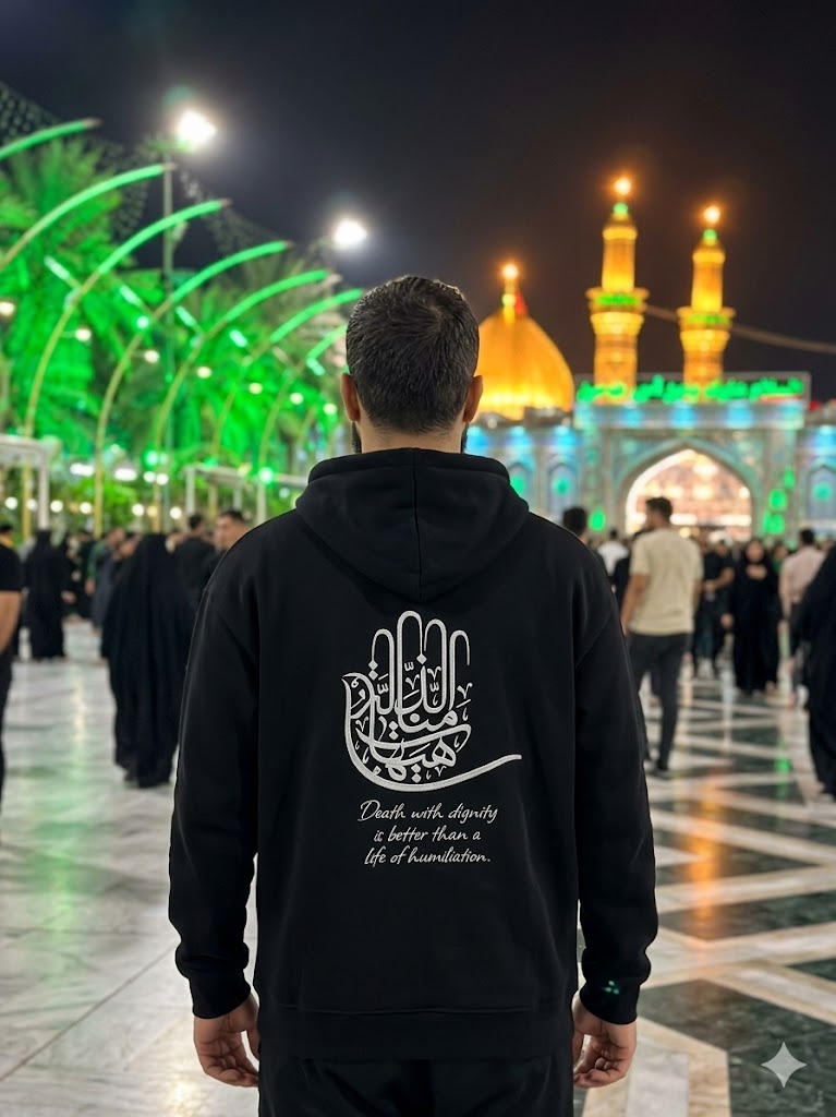 Unisex Pure Cotton Heavyweight High Collar Hoodie - "313 Death With Dignity Is Better Than A Life Of Humiliation"