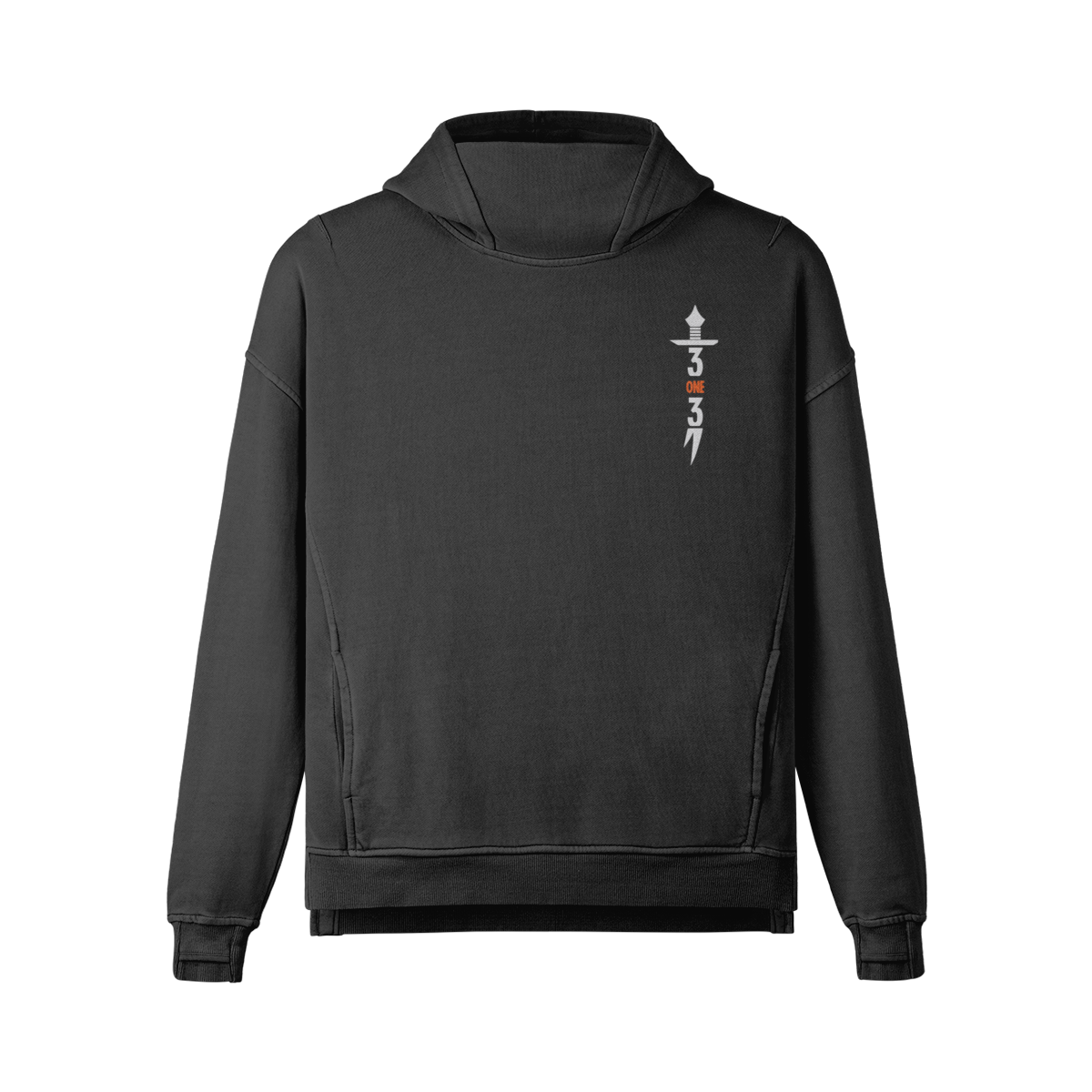 black 313 high neck hoodie