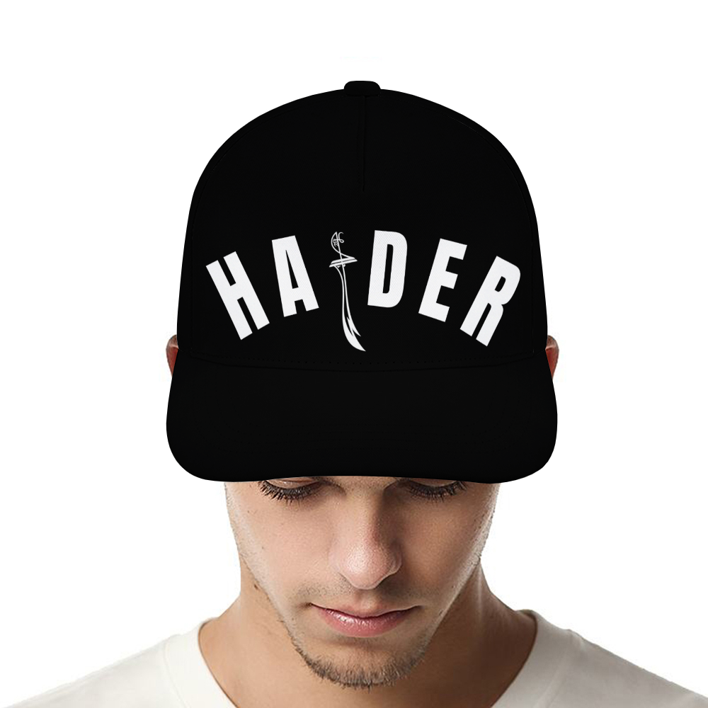 unisex-baseball-cap-with-haider-in-black-red-baby-blue-dark-blue-yellow-grey-pink