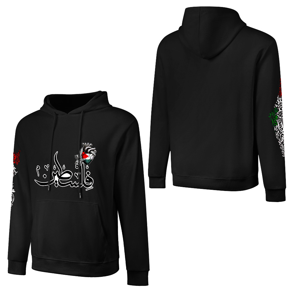 mens-cotton-hoodie-in-black-grey-white-maroon-crimson-purple-lightblue-navy-apricot-magenta-palestine