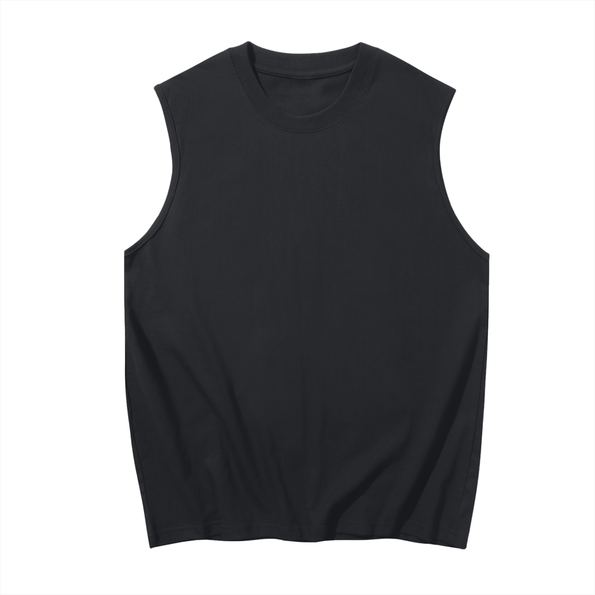 Men's-Sleeveless-Cotton-Tank-Top-black-gray-white-customisable