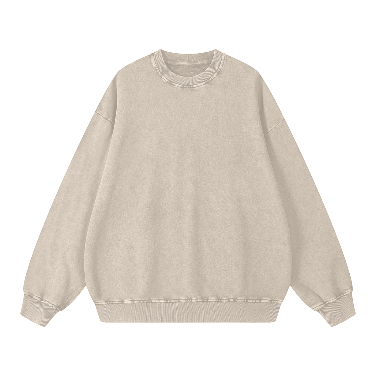 Snow Washed Unisex Oversized Sweatshirt 100% Cotton
