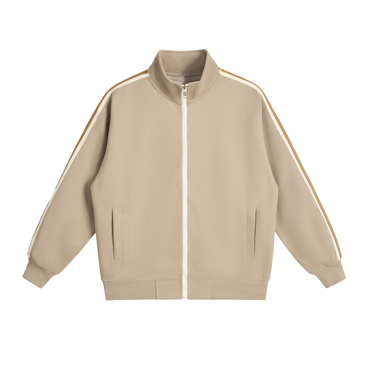 Contrast Side-Stripe Stand Collar Jacket – Customisable