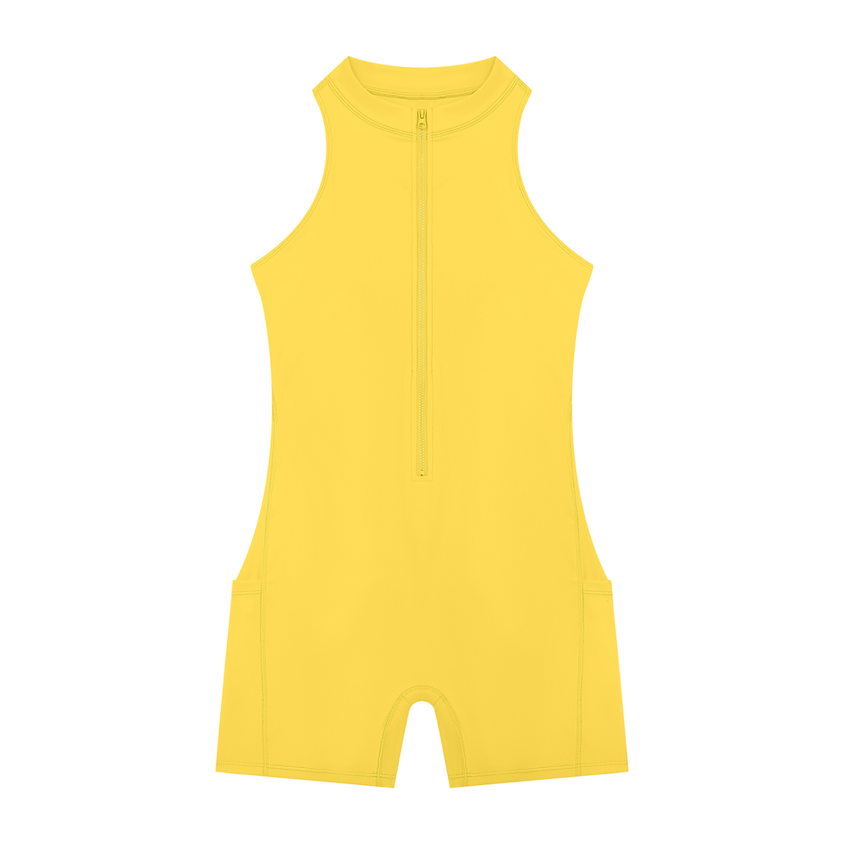 Quarter-Zip Yoga Romper – Customisable Women's Activewear