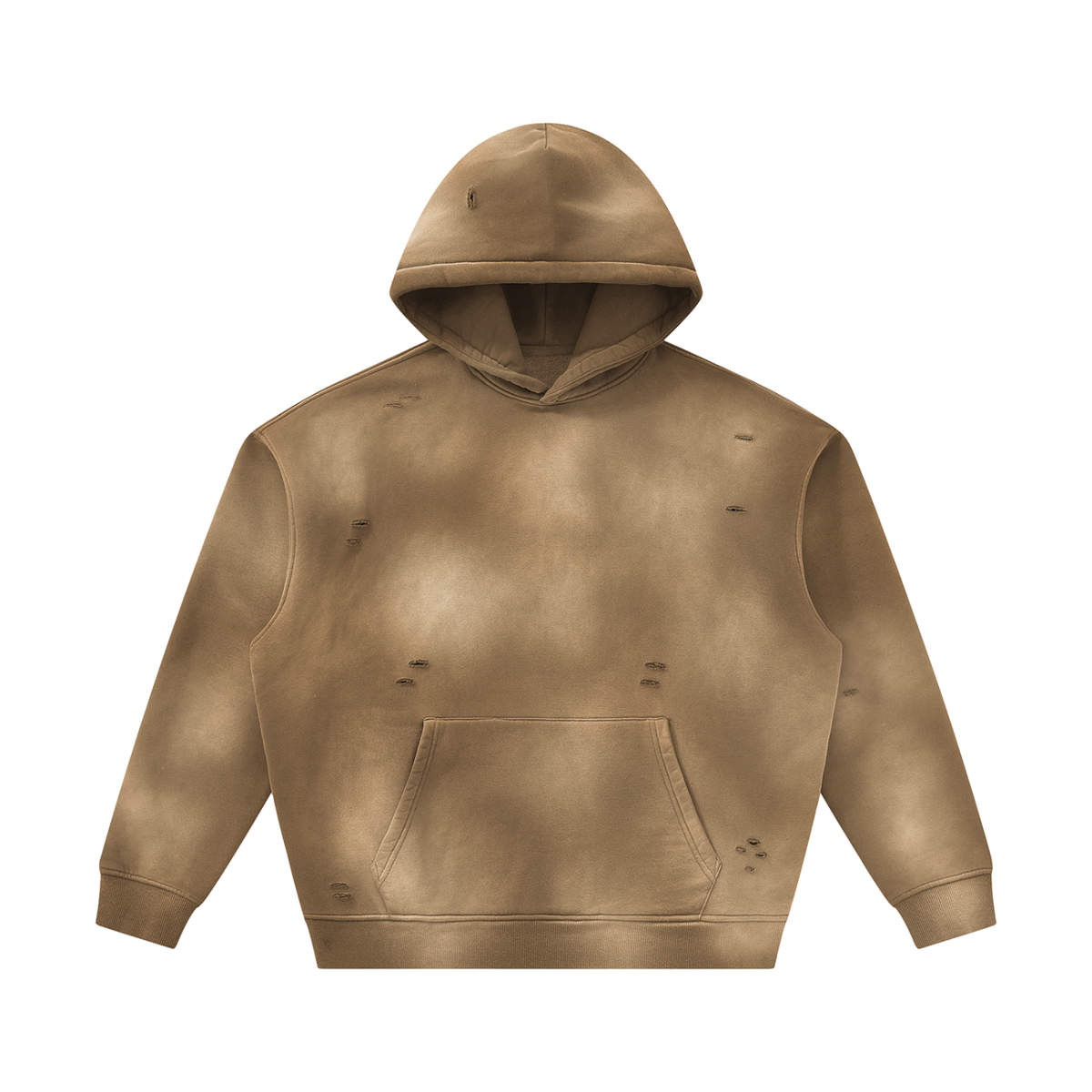 Unisex Sunfade Frayed Fleece Hoodie