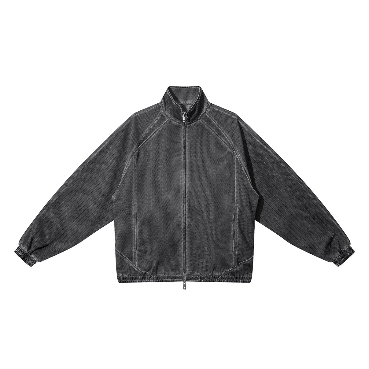 Vintage Wash Full Zip Mesh Unisex Jacket – Customisable