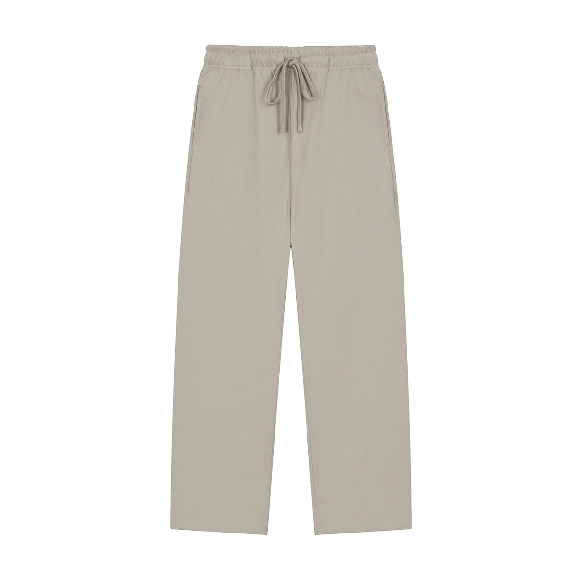 Solid Color Straight-Leg Sweatpants