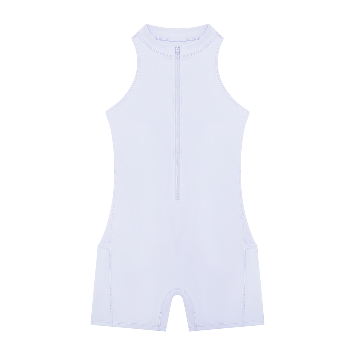Quarter-Zip Yoga Romper – Customisable Women's Activewear