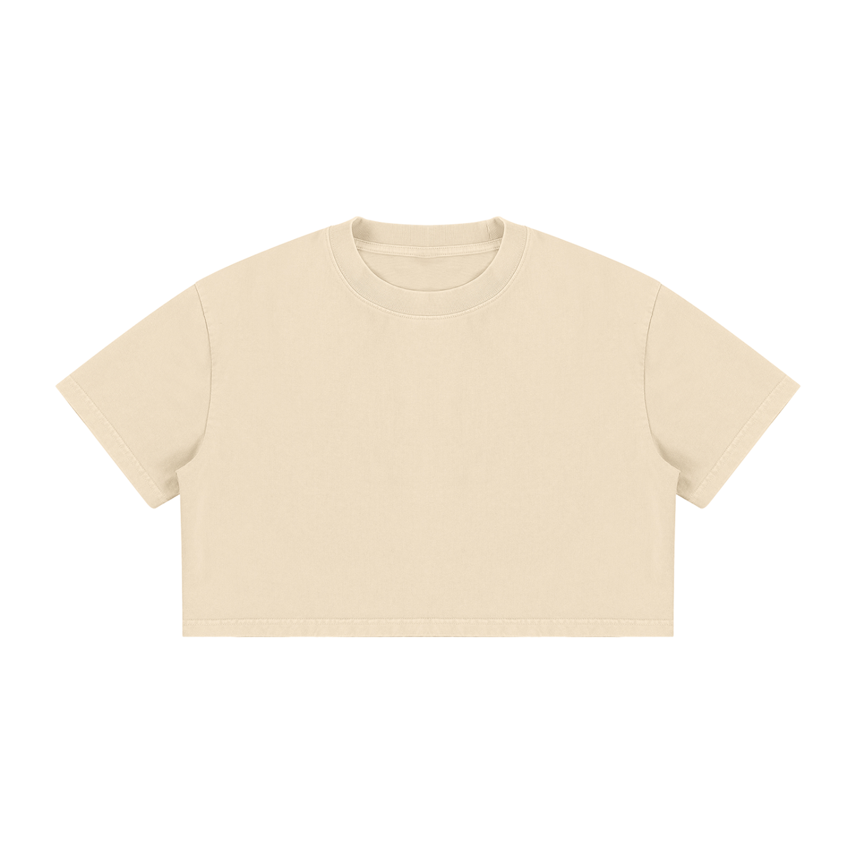 Women's Mineral Wash Cotton Crop T-Shirt