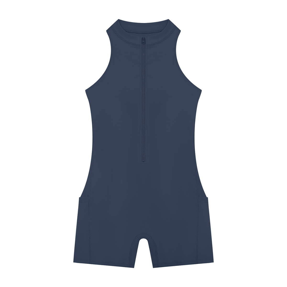 Quarter-Zip Yoga Romper – Customisable Women's Activewear