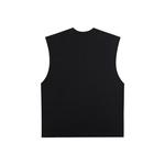 MENS-WOMENS-unisex-Raw-Edge-Cotton-Tank-Top-customisable gym-vest