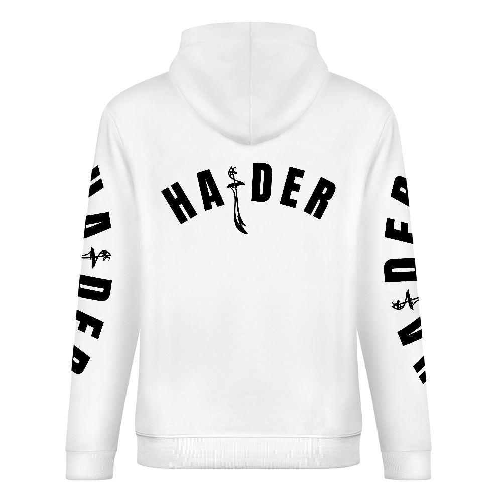 Men's Shia Islamic Hoodie - Haider English Text | Pure Cotton Streetwear