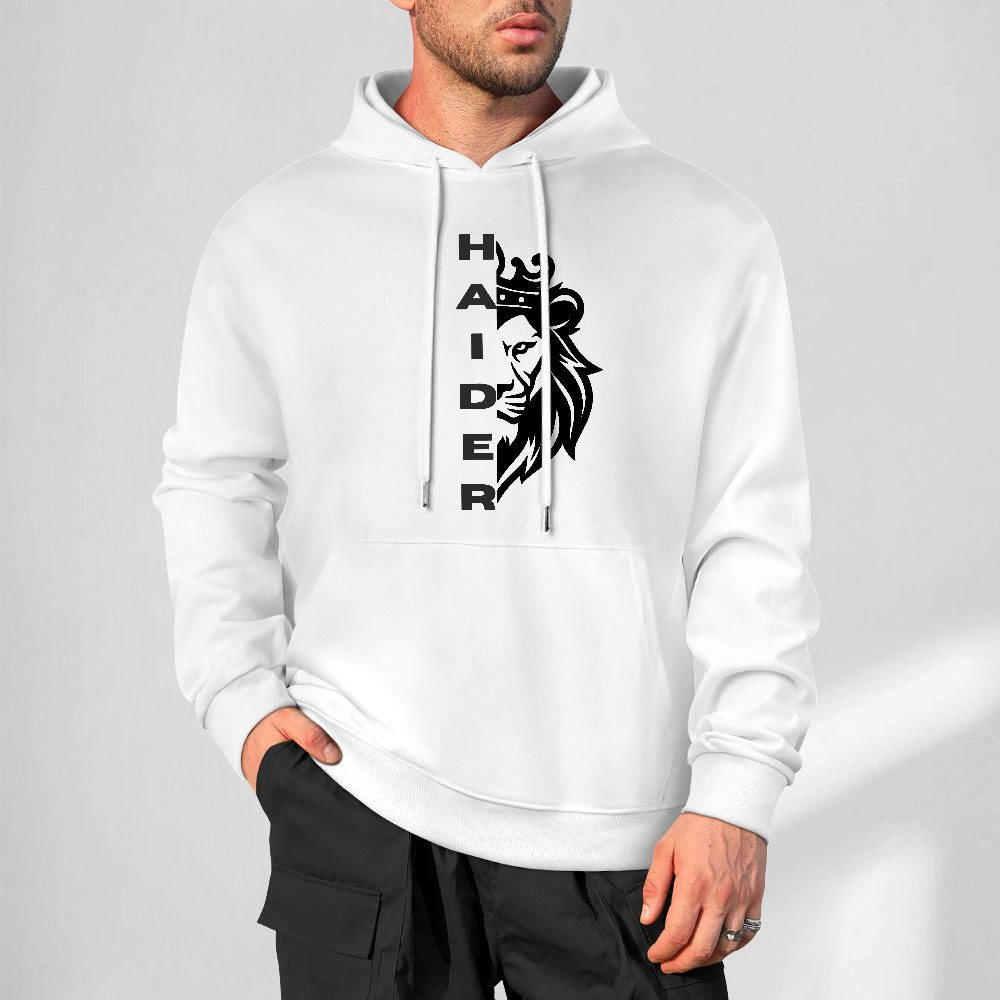Men's Islamic Hoodie - Haider A Symbol of Strength and Bravery | Pure Cotton Streetwear