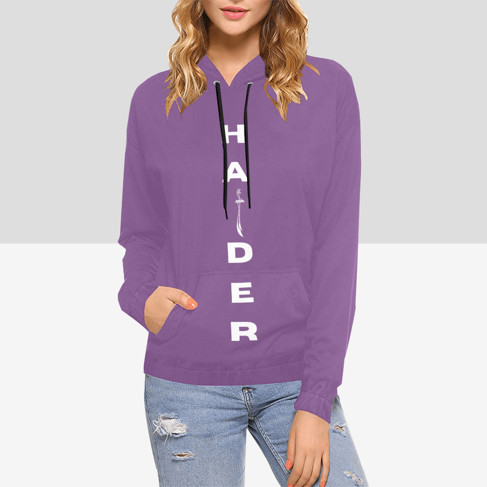 Women's Shia Islamic Hoodie - Haider English Text | Modest Streetwear