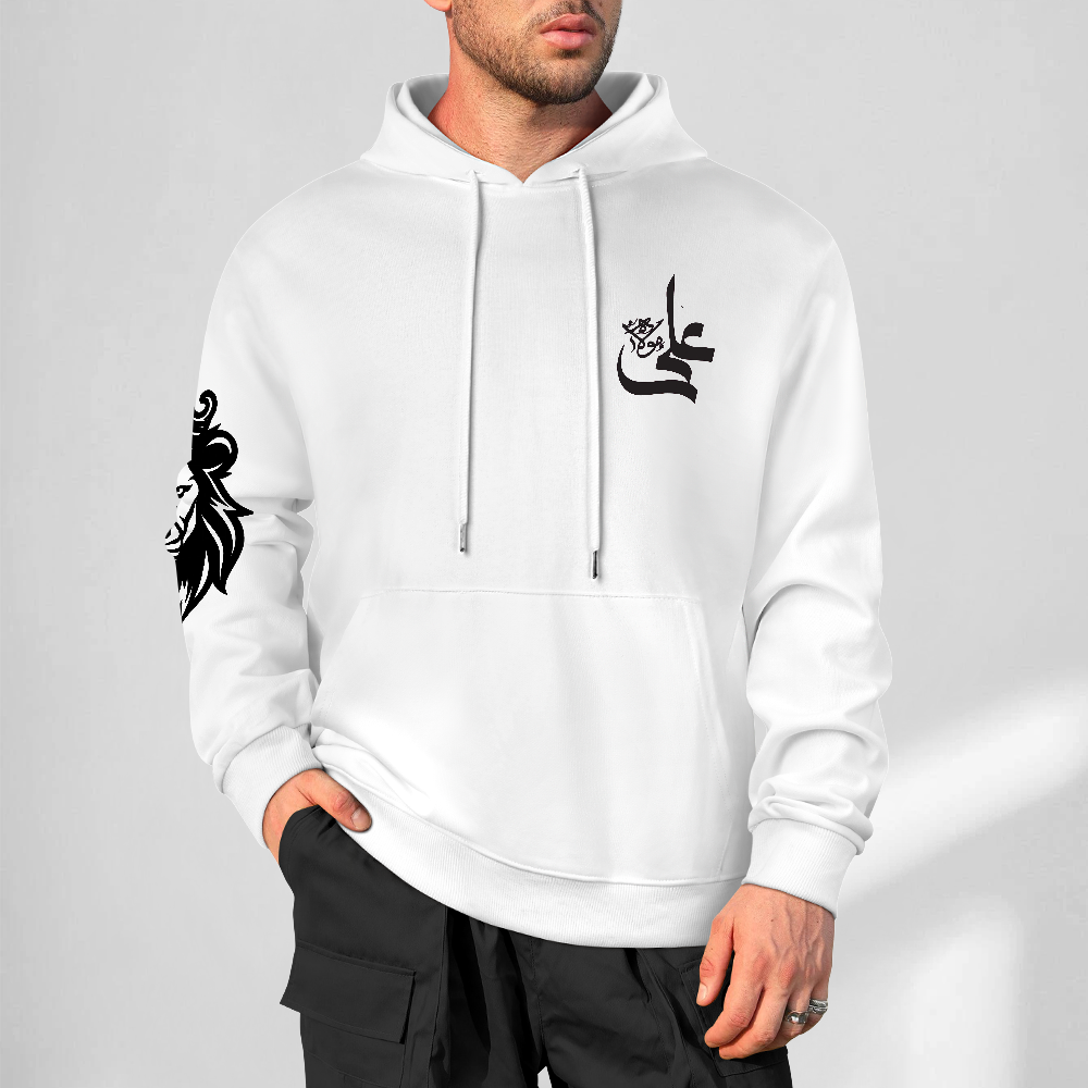 Men's Islamic Hoodie - Haider A Symbol of Strength and Bravery | Pure Cotton Streetwear