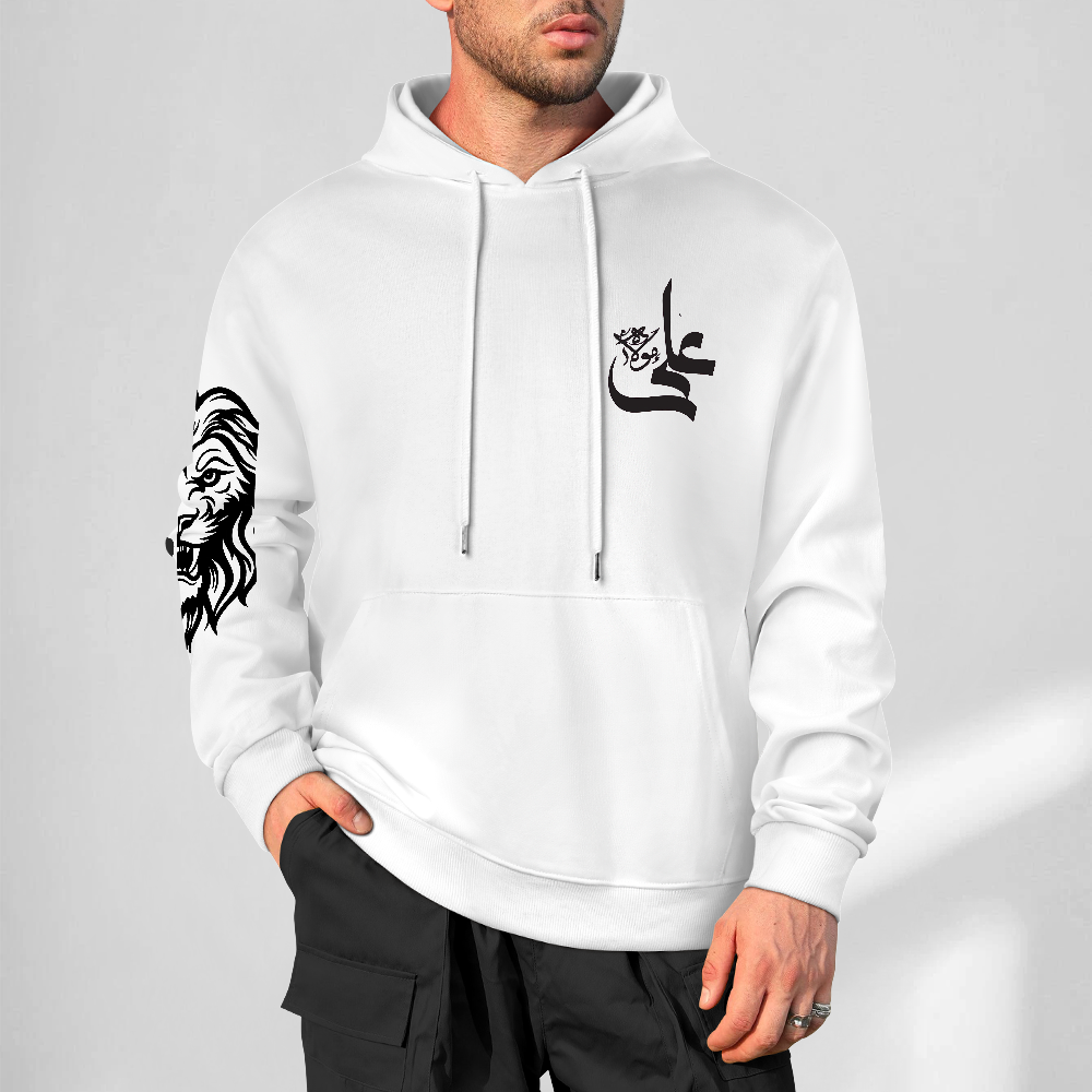 Men's Islamic Hoodie - Haider/Lion | Pure Cotton Streetwear