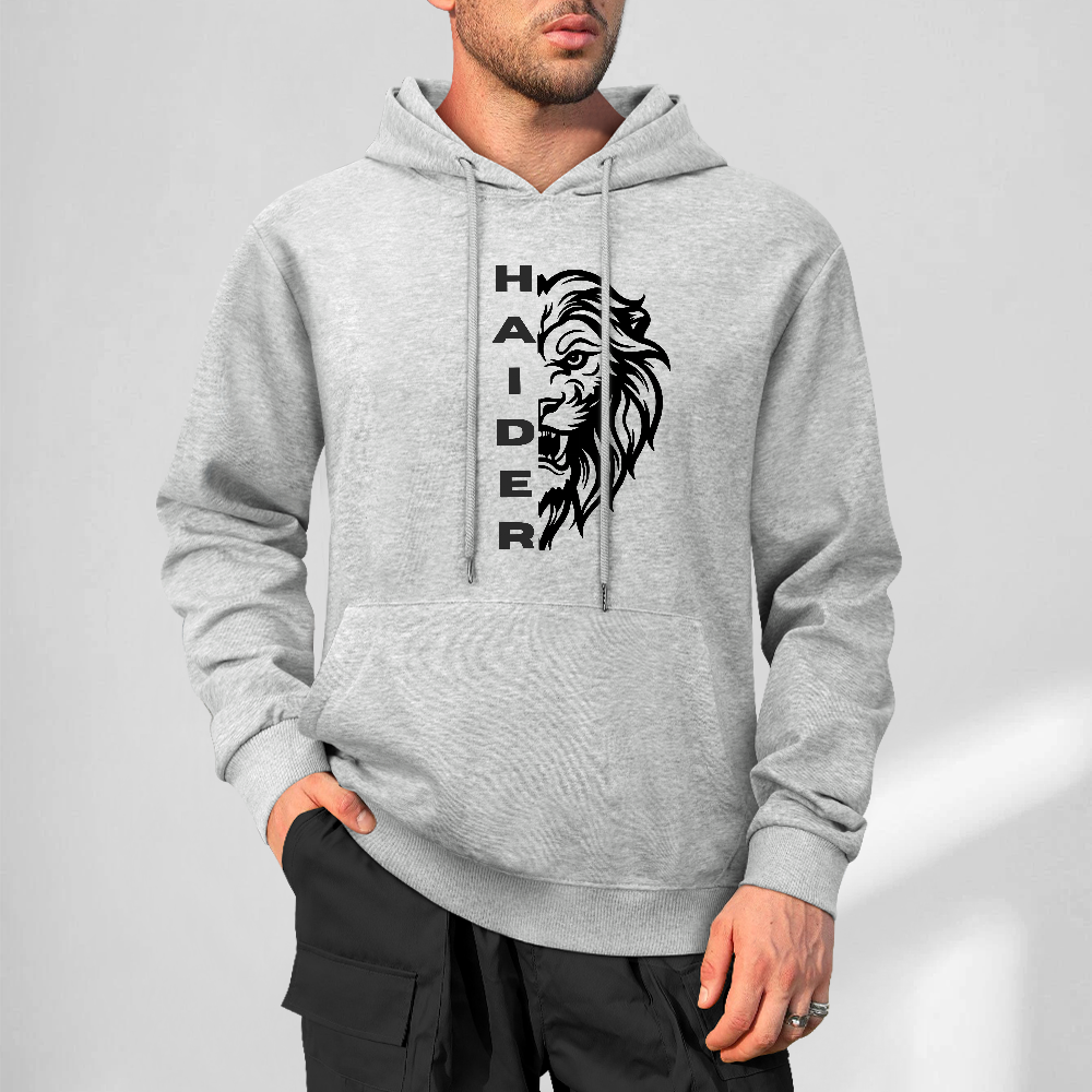 Men's Islamic Hoodie - Haider/Lion | Pure Cotton Streetwear