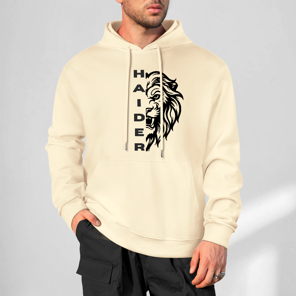 Men's Islamic Hoodie - Haider/Lion | Pure Cotton Streetwear